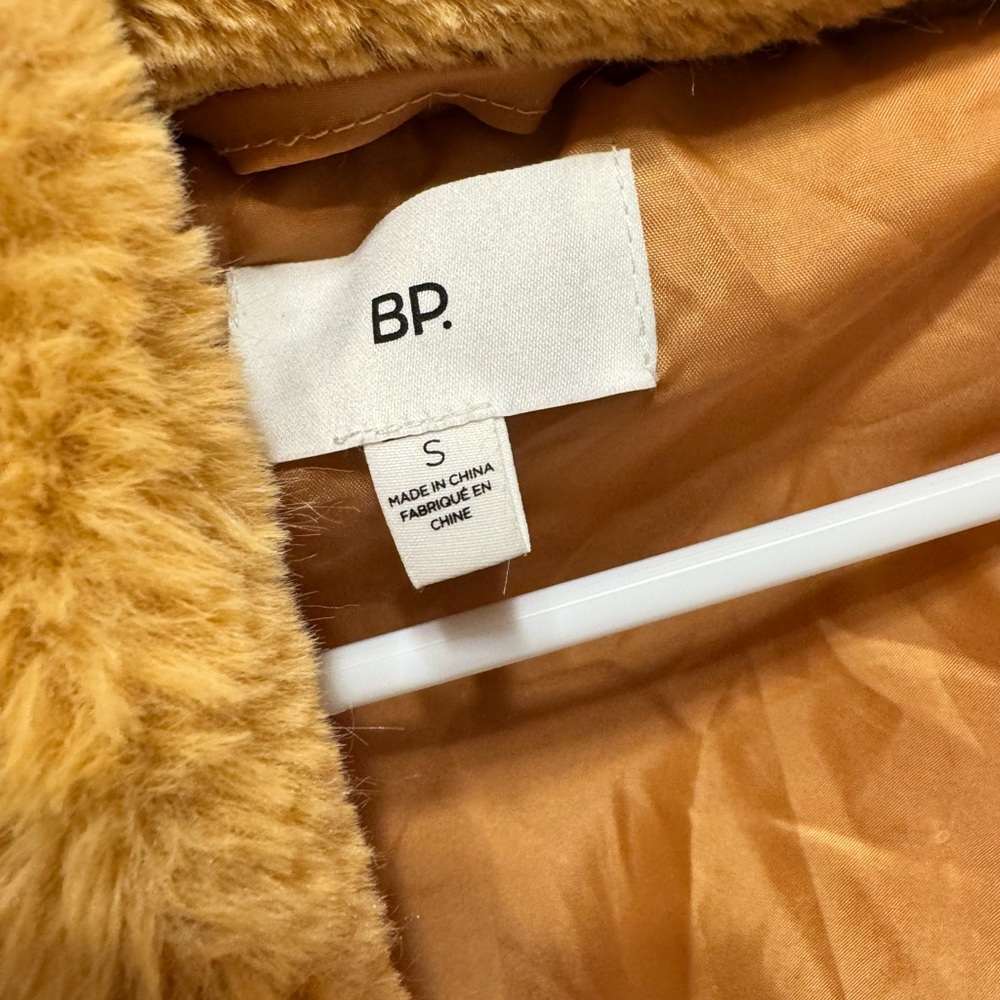 BP Tan Teddy Jacket with Balloon Sleeves - Picture 4 of 4